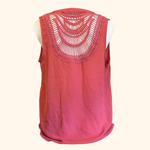 Kismet Coral Boho Office Wear Tank - Picture 2 of 2